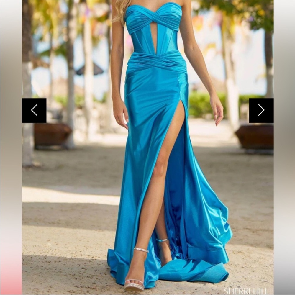 Sherri Hill Blue Evening Gown